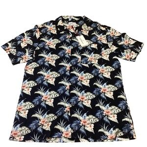 Jeremiah Mens Floral Linen Blend Shirt Short Sleeve Button Up Casual‎ - NWT